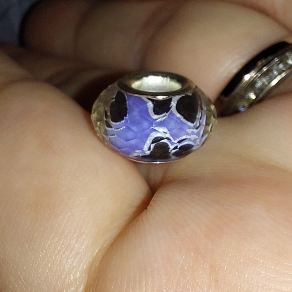 Silver murano Shades Of Blue glass bead bracelet - Picture 9 of 9